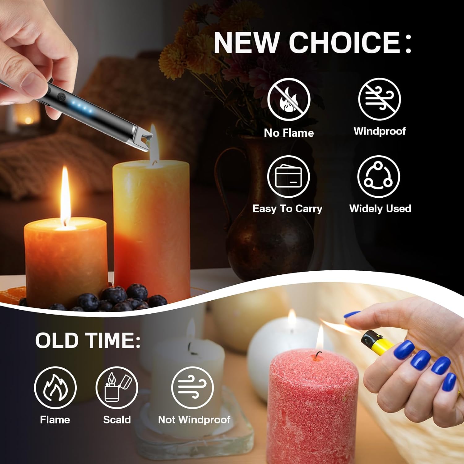 TOPKAY 2 Packs Candle Lighters