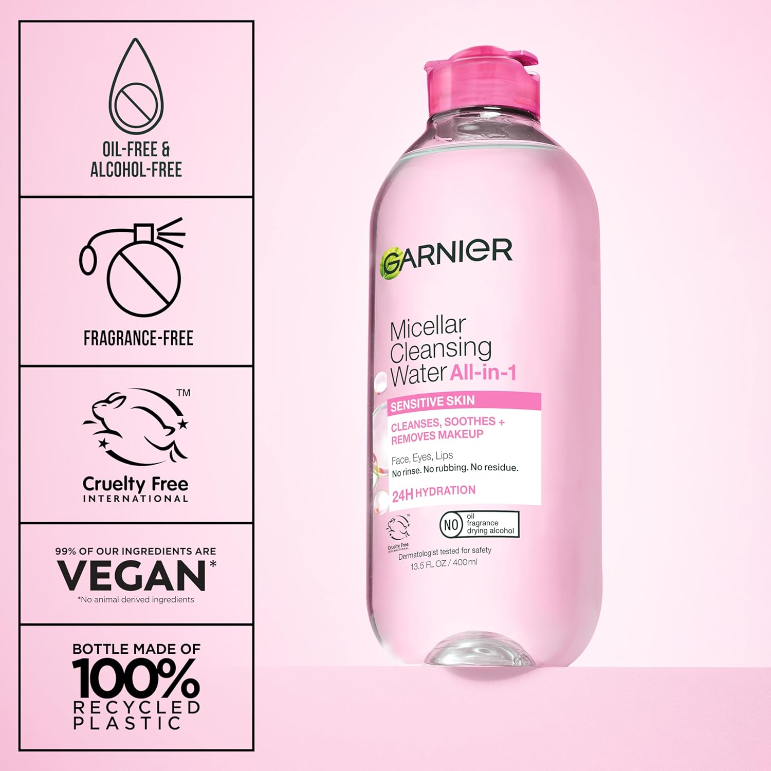 Garnier Micellar Water, Hydrating Facial Cleanser & Makeup Remover