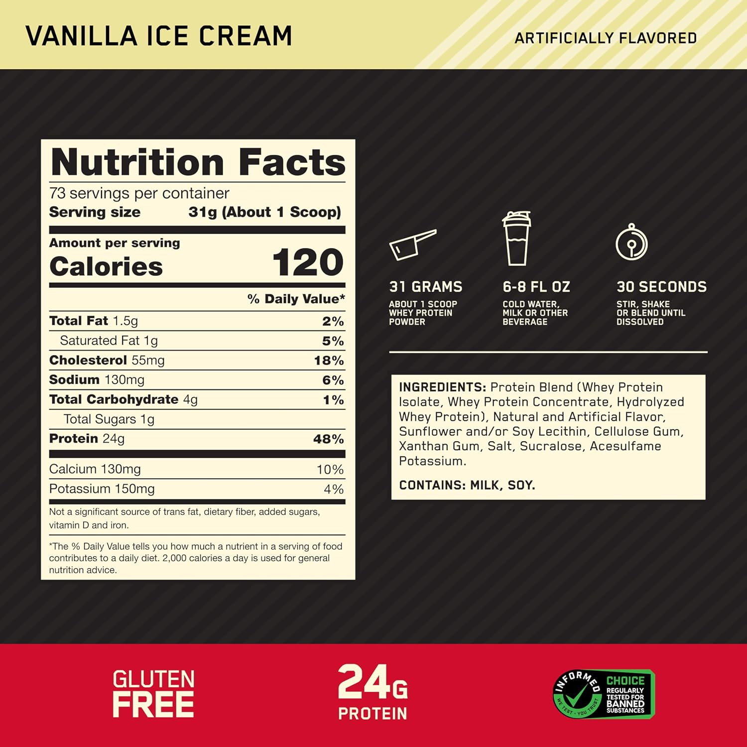 Optimum Nutrition Gold Standard 100% Whey Protein Powder