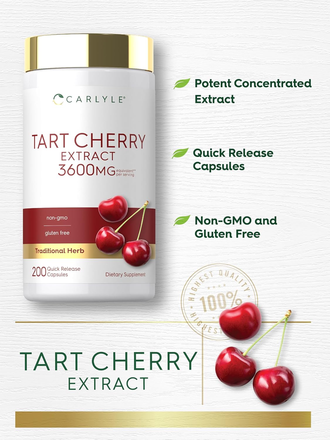 Carlyle Tart Cherry Extract Capsules